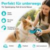 Dog Water Bottle for Travel with Silicone Bowl, 285 ml, Stainless Steel, Blue view 3