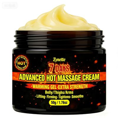 7 Days Advanced Hot Massage Cream, Warming Gel, Extra-Strength Body Firming Cream, Black Gold, 50 g / 1.76 oz
