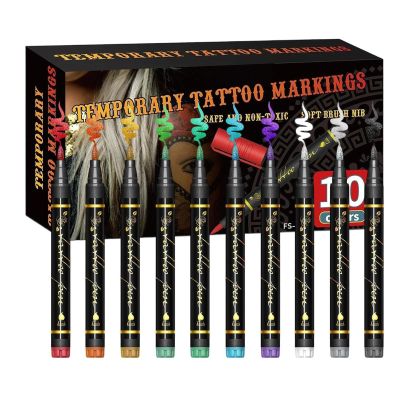 Body and Face Paint Markers, 10-Color Makeup Pens for Face Painting