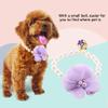 Yinhing Pearl Flower Collar for Small Pets, Elastic Necklace with Bell for Cats and Dogs, Purple view 1