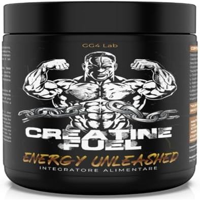 GG4Lab Pre-Workout 300 g Orange Flavor | Creatine + Beta-Alanine + BCAA + Caffeine + Vitamins B6 and B12 | Made in Italy