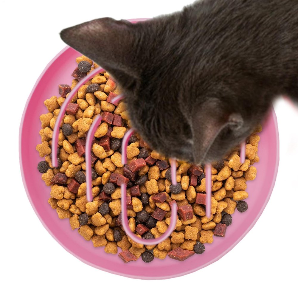 Slow Feeder Cat Bowl - Silicone Anti-Choke Design