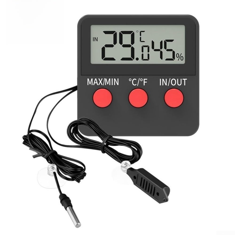DTH74 Thermo-Hygrometer with High-Resolution LCD Display for Easy Reading in Reptile Enclosures, Egg Incubators, and Animal Shelters