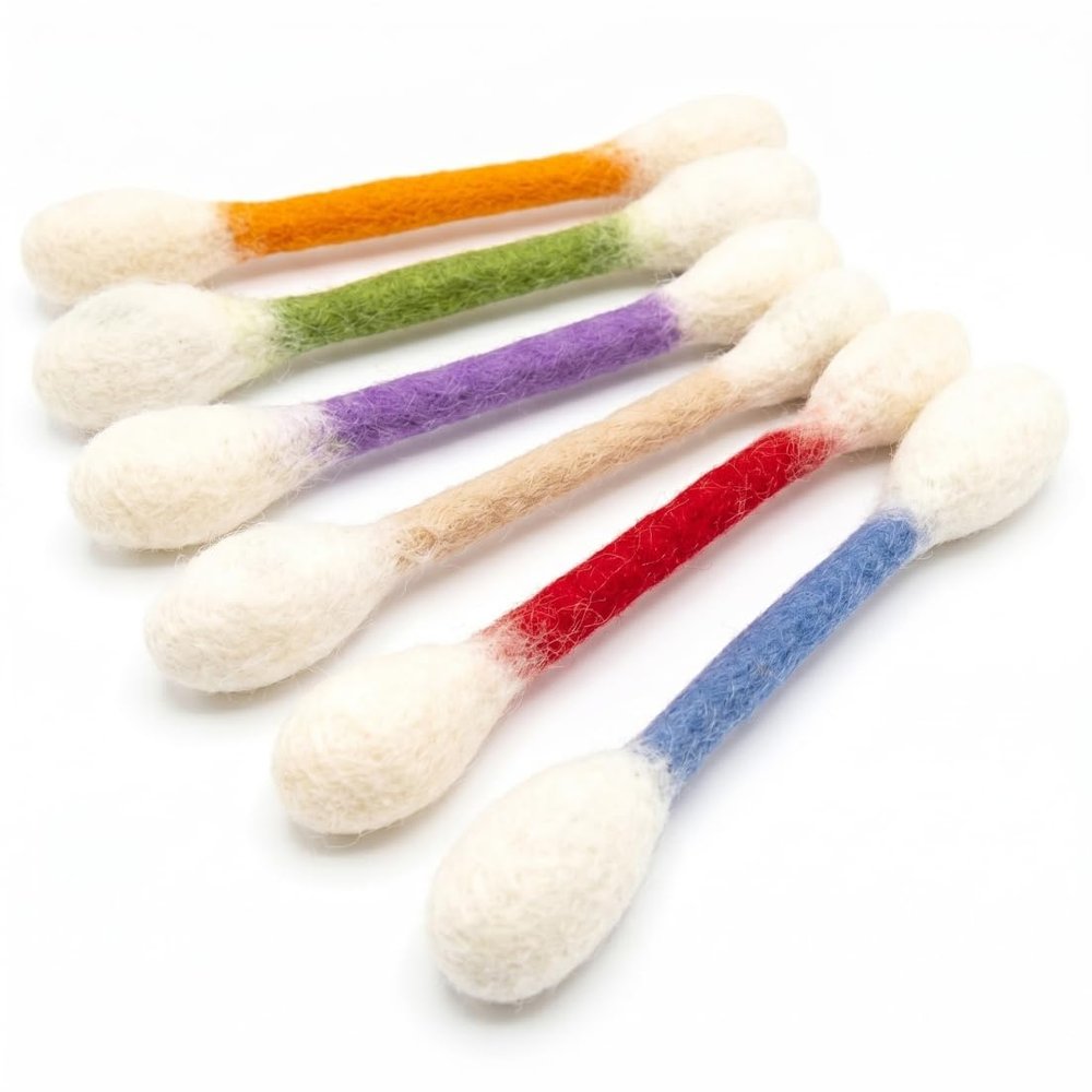 Striegro Catnip Toys, 6-Pack, Large Cotton Q-Tip Toys for Cats, 5.91 in