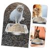 TOVINANNA Stainless Steel Odor-Free Cat Litter Box with Open Design, Stable Base, and Nonstick Coating for Small Cats and Kittens view 3