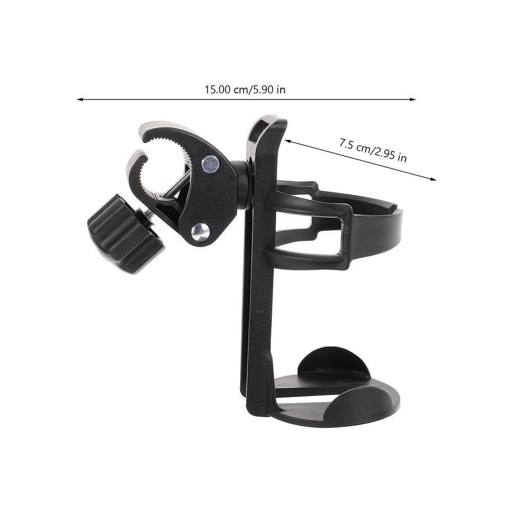 GRADENEVE Universal PP Cup Holder, Multi-Angle Rotating, for Wheelchairs and Strollers, Black