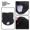 POPETPOP Reusable Cotton Dog Diaper and Protective Pants, Black, for Untrained Puppies view 3