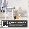POPETPOP Reusable Cotton Dog Diaper and Protective Pants, Black, for Untrained Puppies view 4