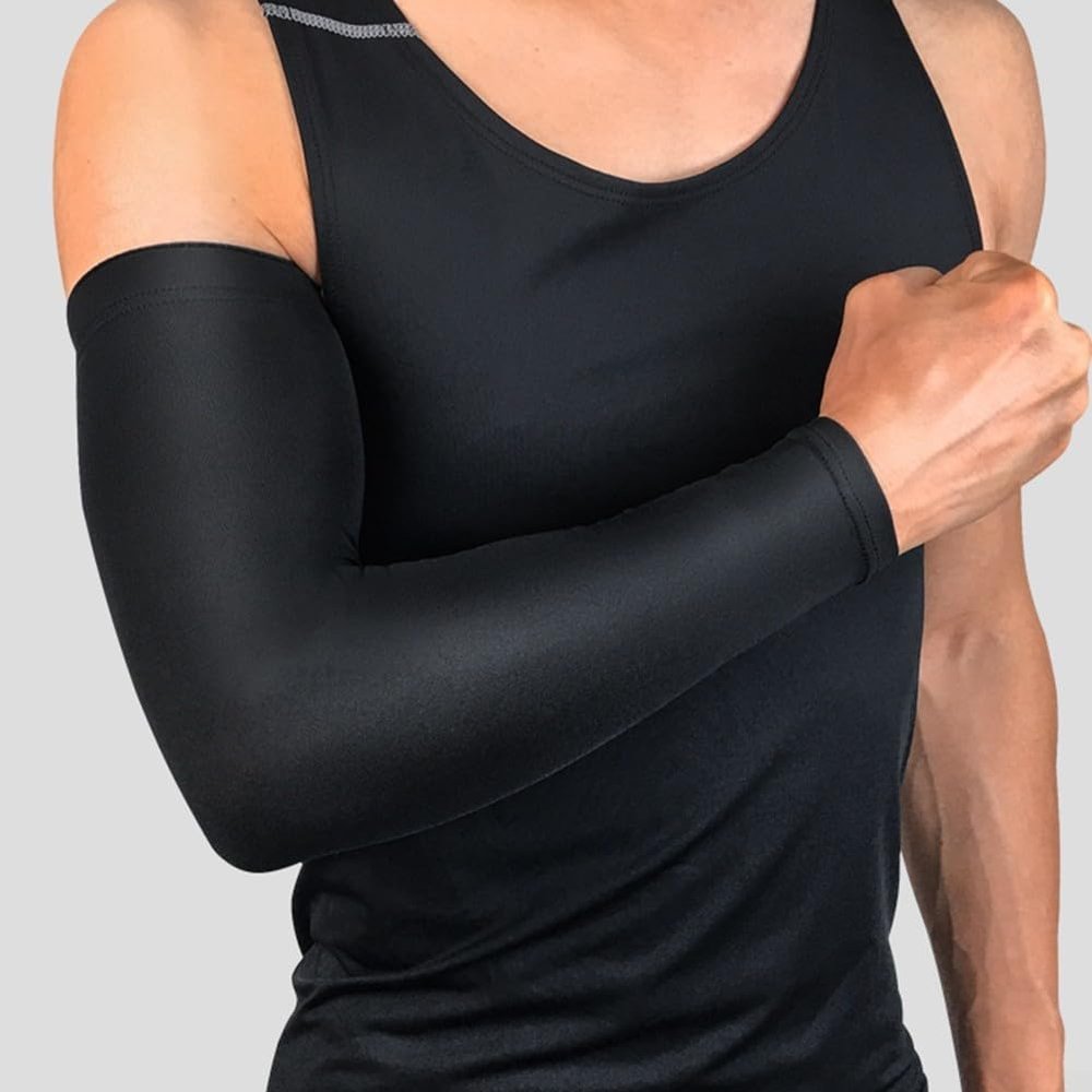 Yhenlovtt All Shooter Sleeves Compression Arm Sleeves for Men and Women, Black