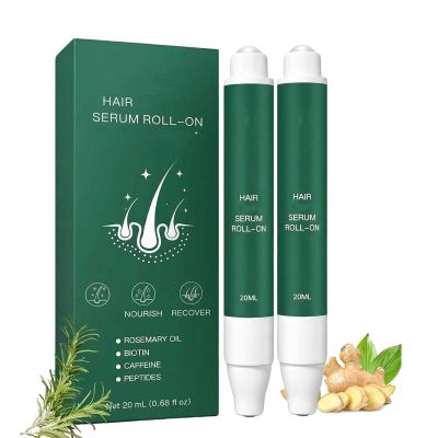 Roota Hair Growth Serum Roll-On with Rosemary, Natural Hair Revival Serum for Thicker, Healthier-Looking Hair, for Women and Men (2)