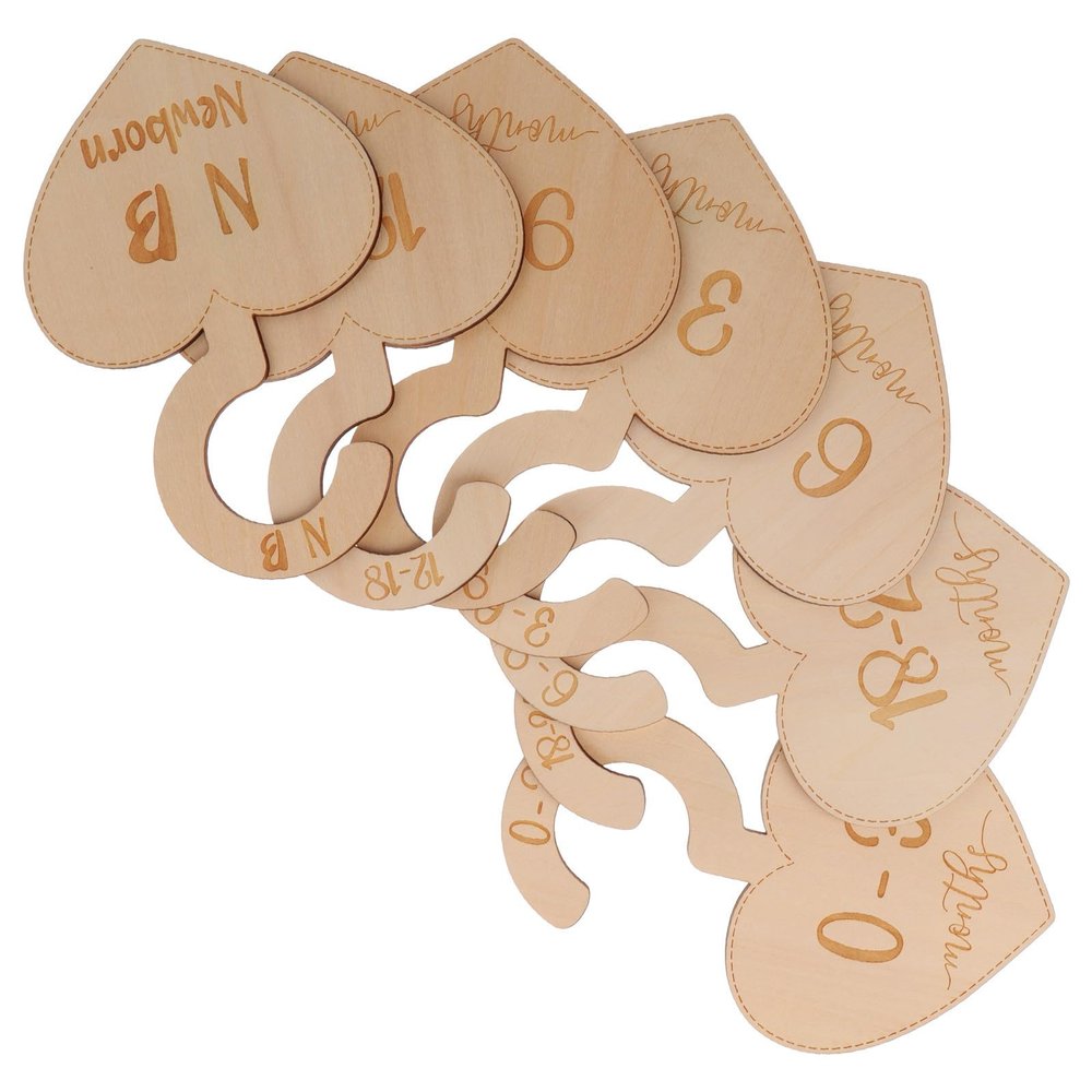 Mikikit Baby Closet Dividers, 7-Piece Set with Month Labels