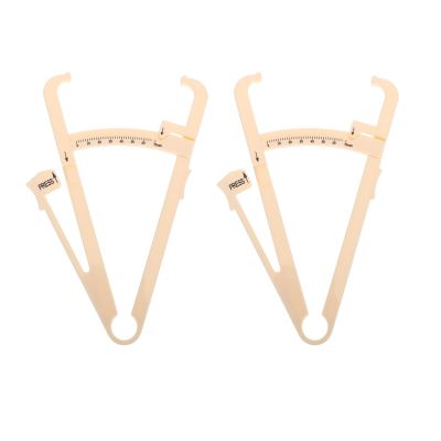2-Piece Body Fat Caliper Skinfold Measuring Set for Men and Women