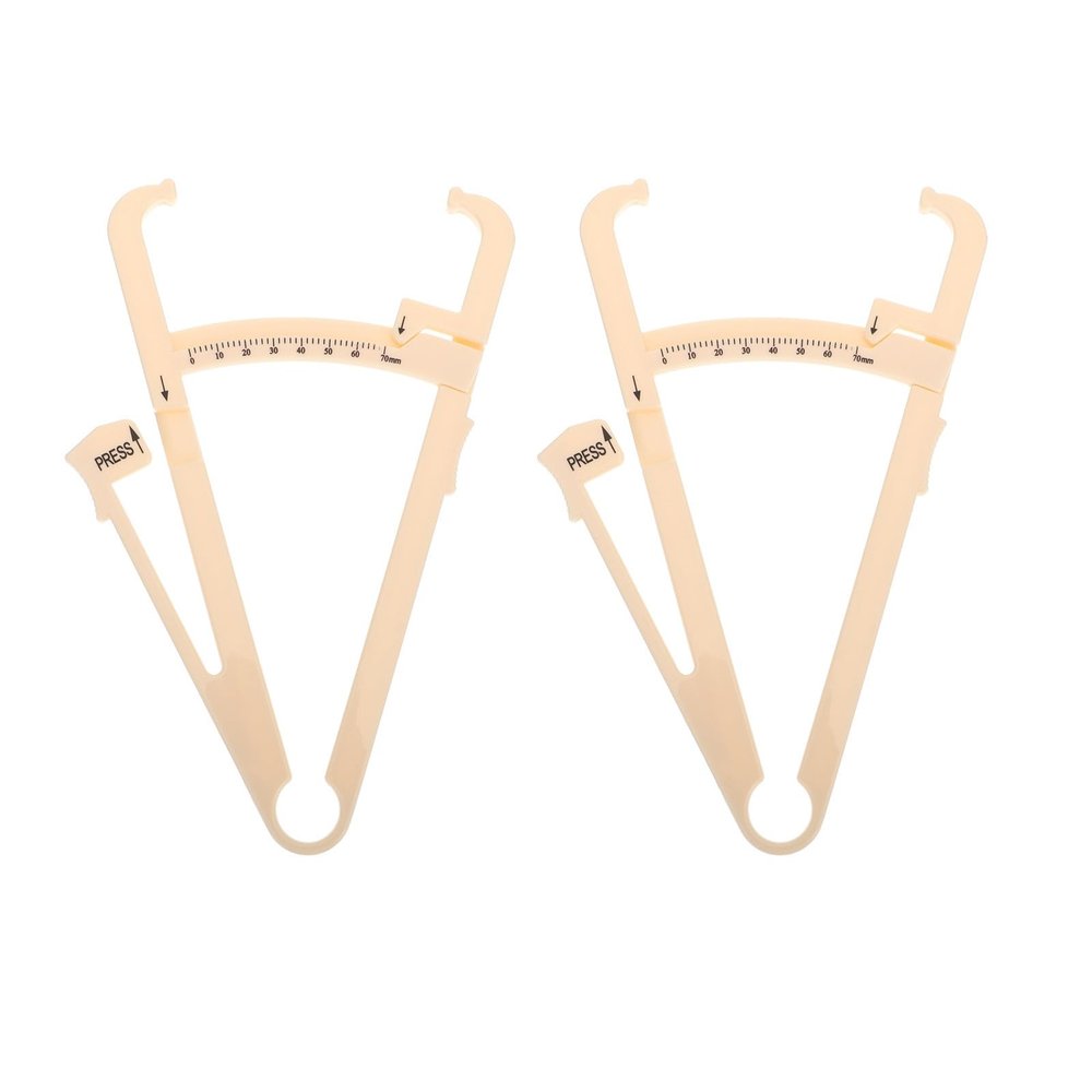 2-Piece Body Fat Caliper Skinfold Measuring Set for Men and Women