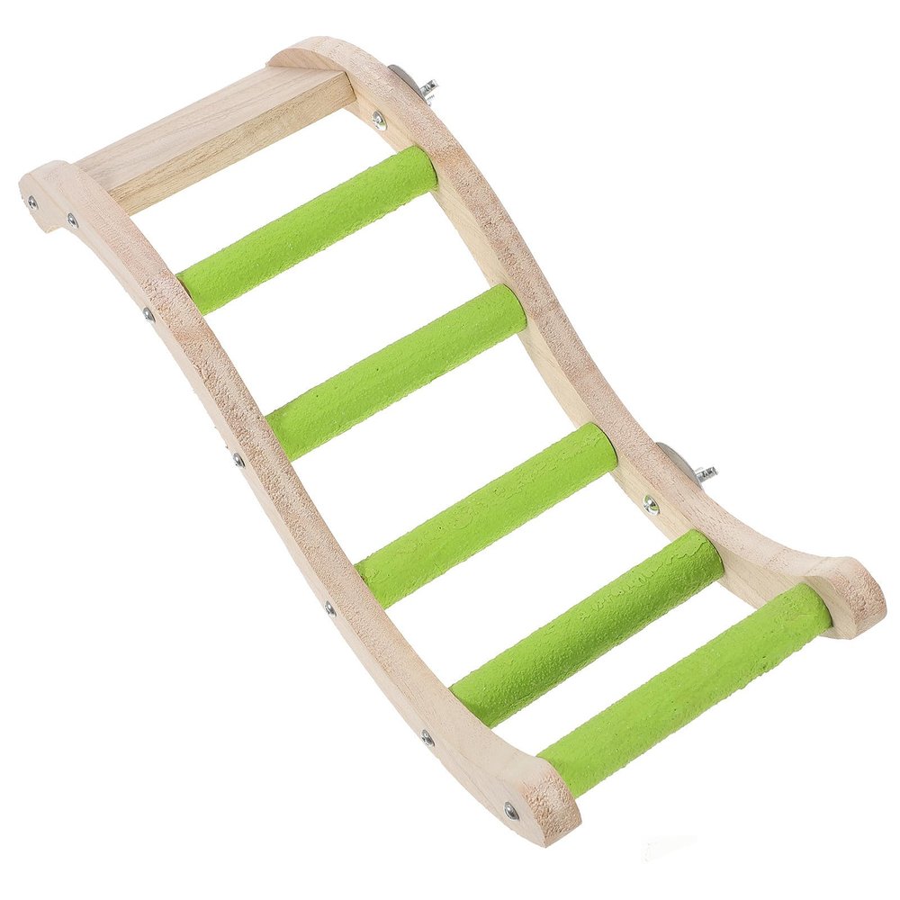 Green Parrot Climbing Ladder for Bird Cages with Metal