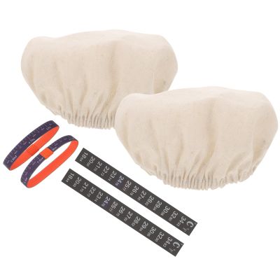 HOMOCONO Sourdough Starter Kit with Thermometer Stickers, Fabric Covers and Date Rings