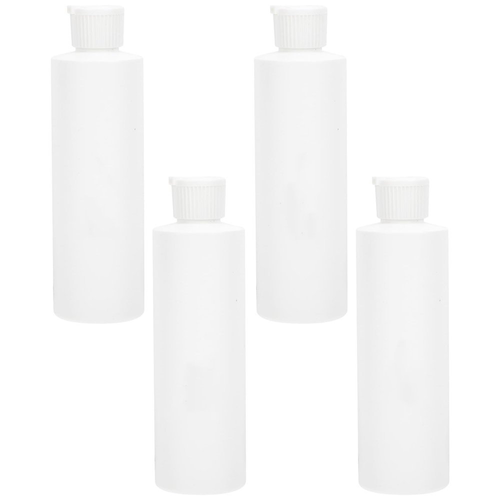 Holy Water Bottles, 4-Pack, 250 ml, White Plastic with Safety Caps