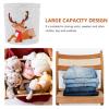 DECOMELODY Large Felt Storage Basket with Christmas Cartoon Design view 3