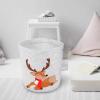 DECOMELODY Large Felt Storage Basket with Christmas Cartoon Design view 4