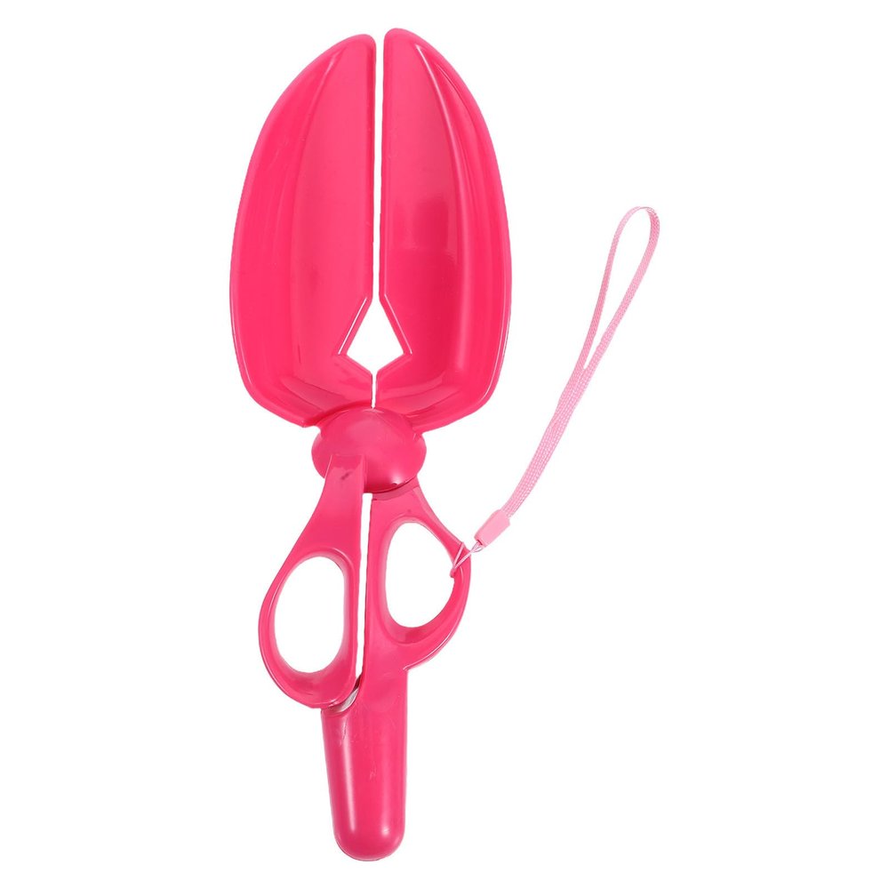 HOMSFOU Plastic Pet Waste Picker with Scissor Clamp, Comfortable Handle, Random Color