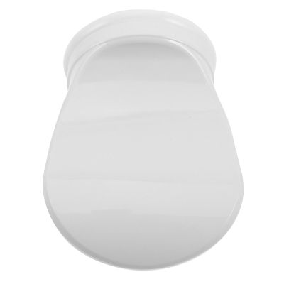 White Plastic Shower Footrest with Suction Cup