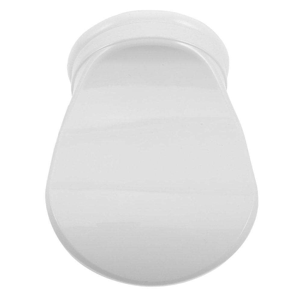White Plastic Shower Footrest with Suction Cup