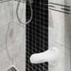 White Plastic Shower Footrest with Suction Cup view 4