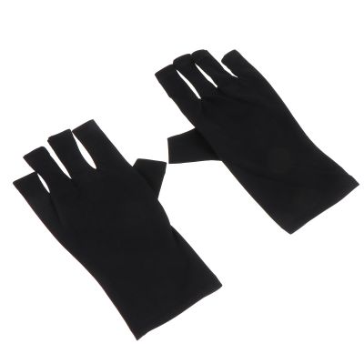OATIPHO Fingerless UV Protection Gloves for Gel Nail Manicures, 2-Piece Set