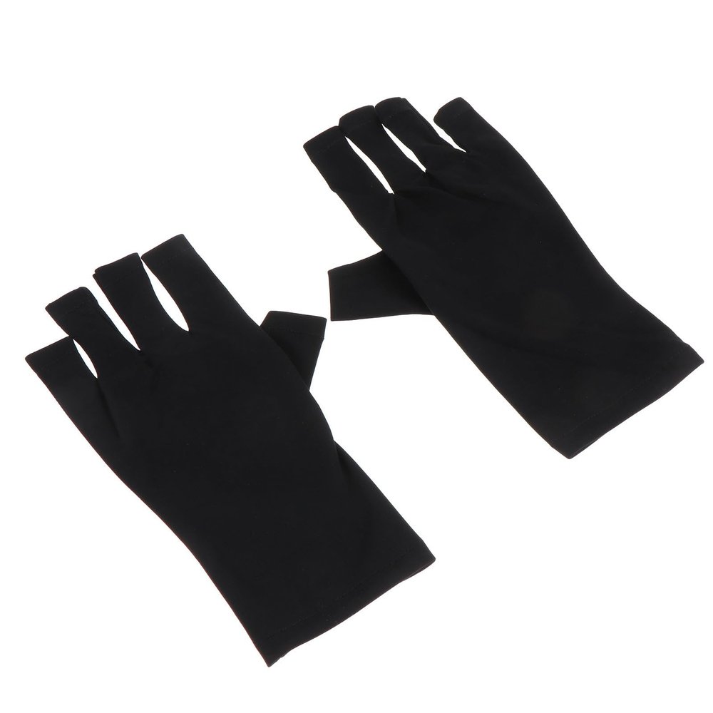 OATIPHO Fingerless UV Protection Gloves for Gel Nail Manicures, 2-Piece Set