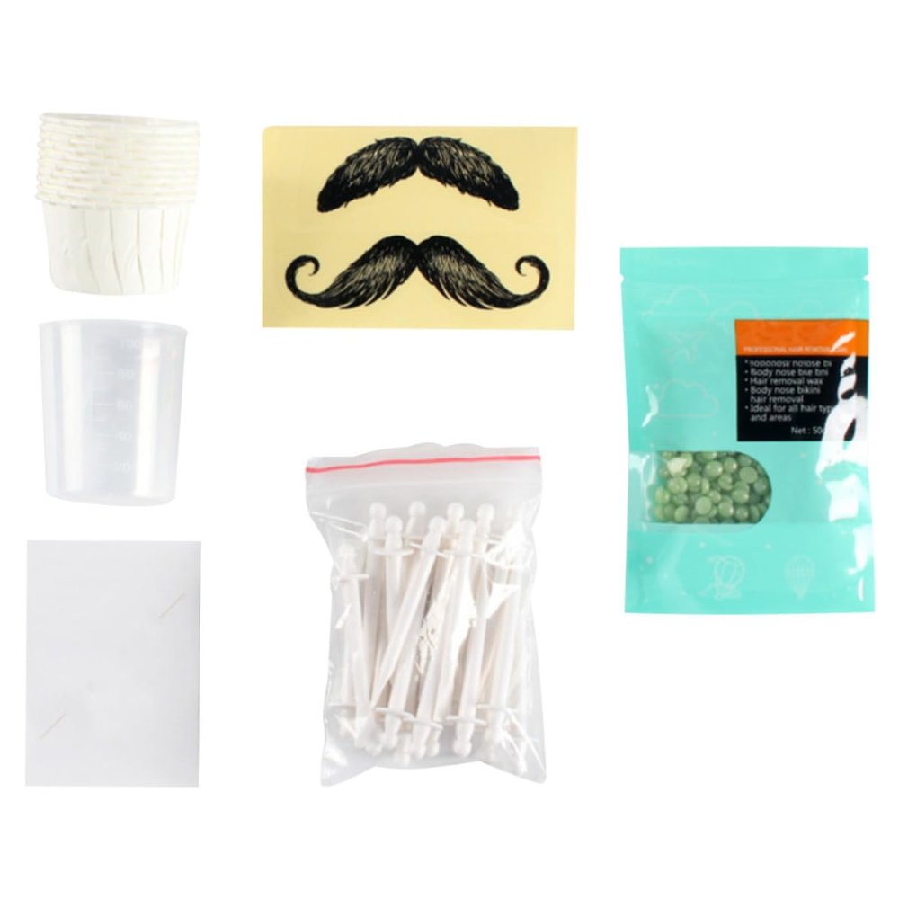 TEHAUX Nose Hair Wax Applicator Set with 6 Wax Sticks and Silicone