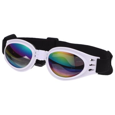Foldable Dog Sunglasses with UV Protection, ABS, White, Summer Halloween Party