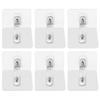 JECOMPRIS Self-Adhesive Furniture Anchors, 6-Pack, PVC and Stainless Steel, No-Drill Anti-Tip Safety for Furniture and Cabinets view 1