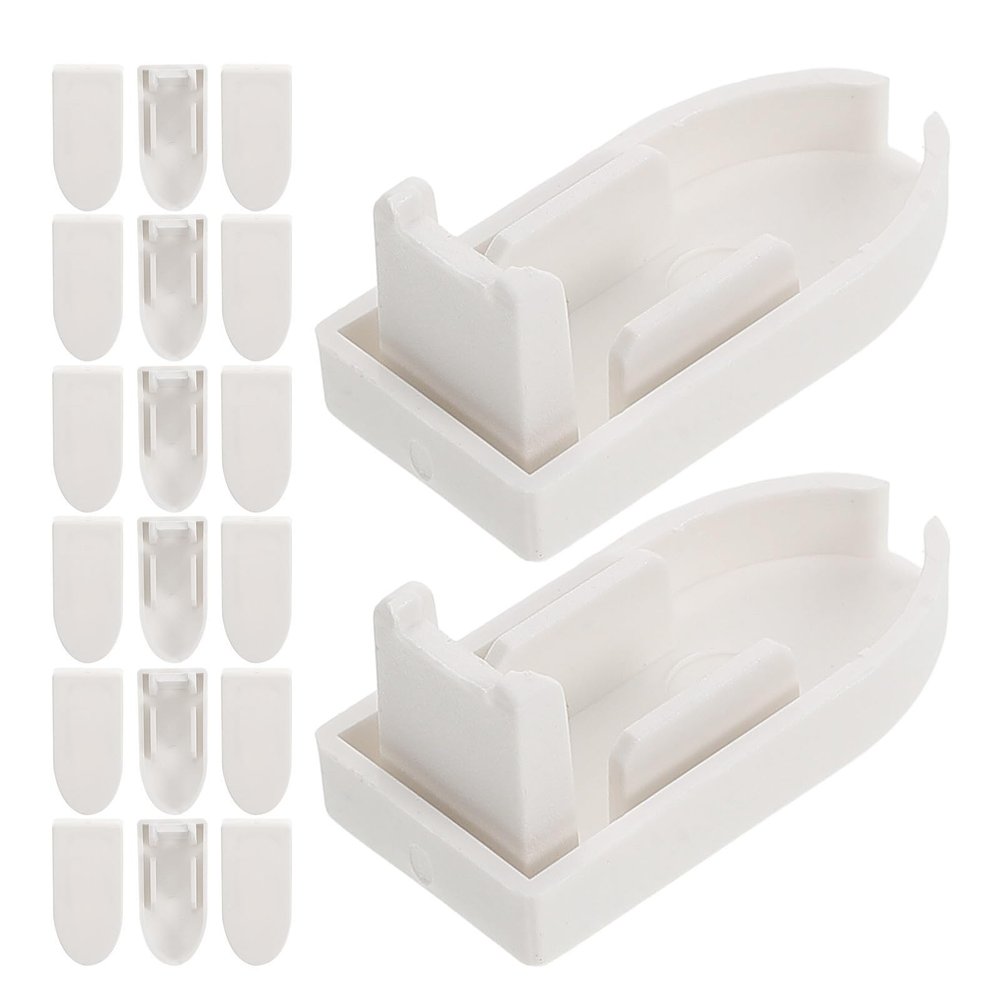 TOMETURE 20-Piece Plastic End Caps for Roller Blind Rods, White