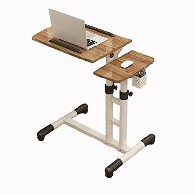 Portable Adjustable Bedside Table with Tilting Surface