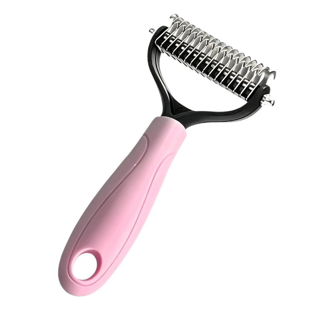 Double-Sided Undercoat Rake for Dogs