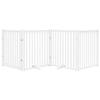 HETFTJN 4-Panel Folding Wooden Dog Gate with Door, Freestanding, White view 3