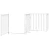 HETFTJN 4-Panel Folding Wooden Dog Gate with Door, Freestanding, White view 4