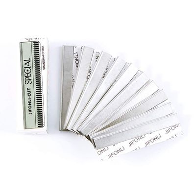 AMONIDA 10-Piece Stainless Steel Eyebrow Trimmer Razors, Silver, 5.8 x 1.5 cm