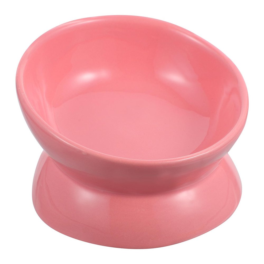 OUNONA Elevated Ceramic Pet Water Bowl