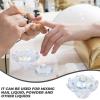 DINHEAROM Large Crystal Glass Cup with Lid for Nail Liquids and Powder view 3
