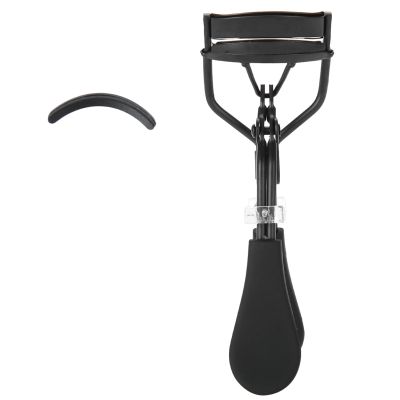 Vistreck Professional Stainless Steel Eyelash Curler with Silicone Pad for All Eye Shapes, Black