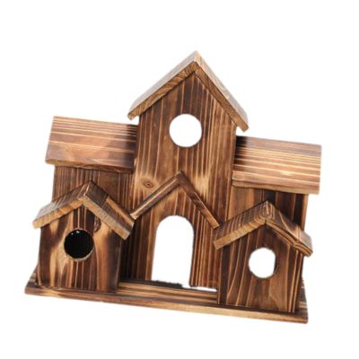QUILSTM Hanging Birdhouse, Cozy Wooden Garden Shelter