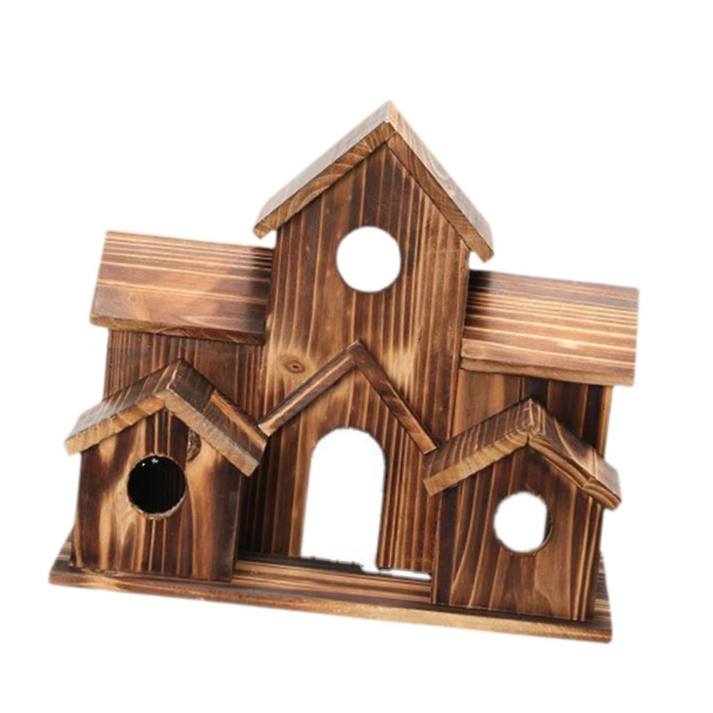 QUILSTM Hanging Birdhouse, Cozy Wooden Garden Shelter