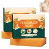 Kaori Persimmon Soap, Natural Soap for Body Odor Removal, Exfoliating, Smoothing & Brightening, Deep-Cleansing Face and Body Soap, 2-Pack view 1