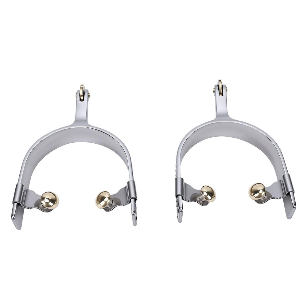 Annadue Stainless Steel Horse Spurs, Cowboy Spurs with Gear, Riding Accessories for Men, Boot Spurs for Roping Training