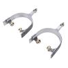 Annadue Stainless Steel Horse Spurs, Cowboy Spurs with Gear, Riding Accessories for Men, Boot Spurs for Roping Training view 4