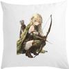 Elven Archer Preparing to Shoot Pillow, 40 x 40 cm, Filled, White view 1