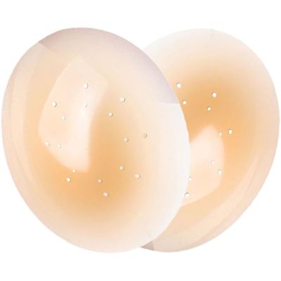 jojofuny Silicone Breast Pasties, 1 Pair, Beige, Breathable, Invisible