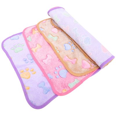 OUNONA 3-Piece Soft Flannel Guinea Pig Blankets, Quick-Drying and Absorbent Cage Liners for Small Pets