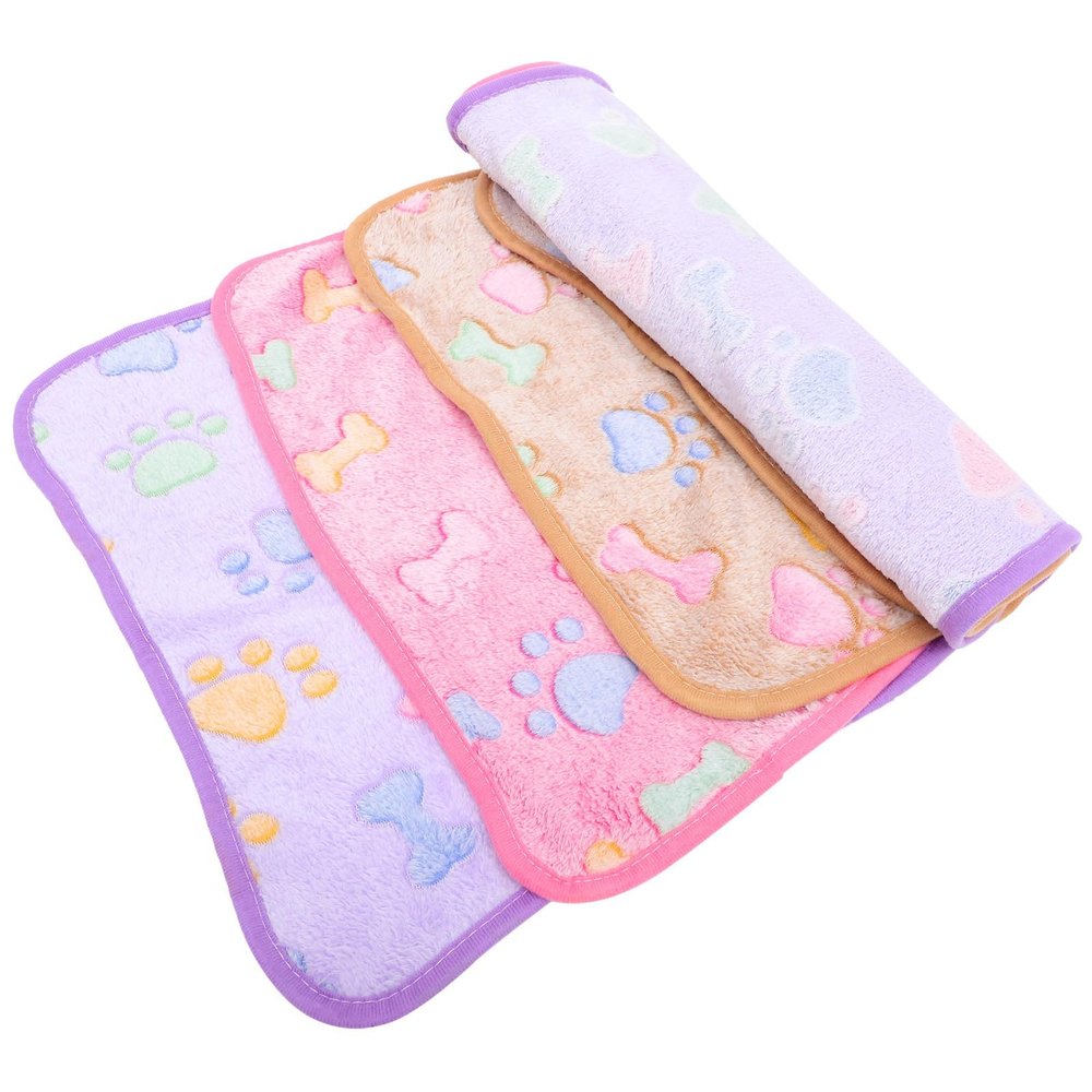 OUNONA 3-Piece Soft Flannel Guinea Pig Blankets, Quick-Drying and Absorbent Cage Liners for Small Pets