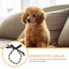 OHPHCALL Elegant Satin Pet Collar with Pearls and Bow view 3